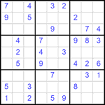 Судоку 9х9 #2551 легкий