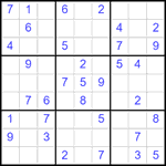 Судоку 9х9 #2554 легкий