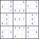 Судоку 9х9 #2588 легкий