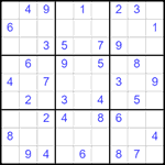 Судоку 9х9 #2589 легкий