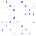 Судоку 9х9 #2592 легкий