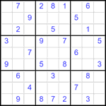 Судоку 9х9 #2490 средний