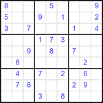Судоку 9х9 #2491 средний