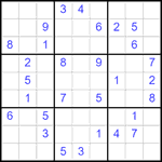 Судоку 9х9 #2522 средний