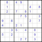 Судоку 9х9 #2525 средний
