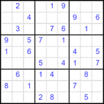 Судоку 9х9 #2554 средний