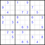 Судоку 9х9 #2556 средний