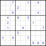 Судоку 9х9 #2482 трудный