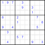 Судоку 9х9 #2483 трудный