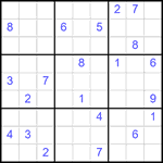 Судоку 9х9 #2484 трудный