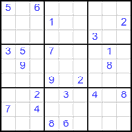 Судоку 9х9 #2485 трудный