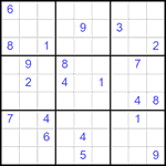 Судоку 9х9 #2487 трудный