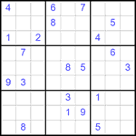 Судоку 9х9 #2489 трудный