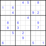 Судоку 9х9 #2490 трудный