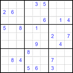 Судоку 9х9 #2491 трудный