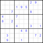 Судоку 9х9 #2493 трудный