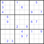 Судоку 9х9 #2494 трудный