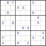 Судоку 9х9 #2497 трудный