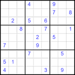 Судоку 9х9 #2499 трудный