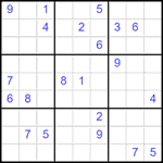 Судоку 9х9 #2500 трудный