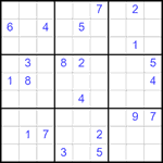 Судоку 9х9 #2501 трудный