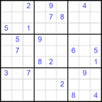 Судоку 9х9 #2502 трудный