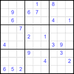 Судоку 9х9 #2503 трудный