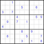 Судоку 9х9 #2504 трудный