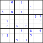 Судоку 9х9 #2505 трудный