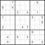 Судоку 9х9 #2506 трудный