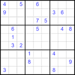 Судоку 9х9 #2507 трудный