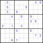 Судоку 9х9 #2513 трудный