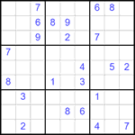 Судоку 9х9 #2516 трудный