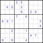 Судоку 9х9 #2517 трудный