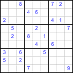 Судоку 9х9 #2518 трудный