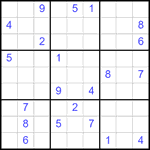 Судоку 9х9 #2522 трудный