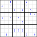 Судоку 9х9 #2524 трудный