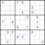 Судоку 9х9 #2525 трудный
