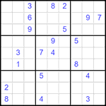 Судоку 9х9 #2526 трудный