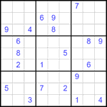 Судоку 9х9 #2527 трудный
