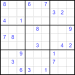 Судоку 9х9 #2528 трудный