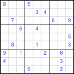 Судоку 9х9 #2529 трудный