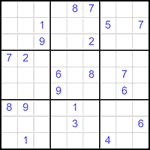 Судоку 9х9 #2534 трудный