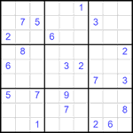 Судоку 9х9 #2536 трудный