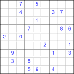 Судоку 9х9 #2537 трудный