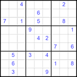 Судоку 9х9 #2540 трудный