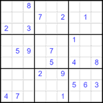 Судоку 9х9 #2541 трудный