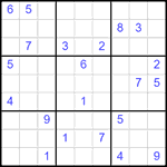 Судоку 9х9 #2542 трудный