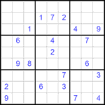 Судоку 9х9 #2543 трудный