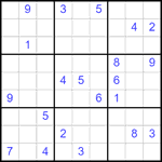 Судоку 9х9 #2544 трудный